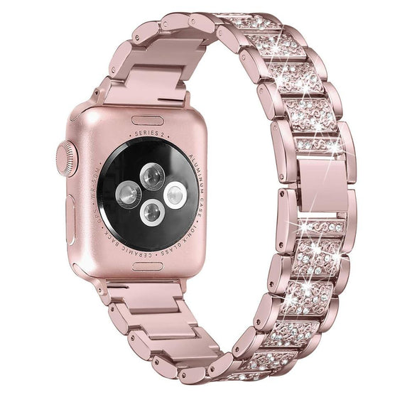 Stainless Steel Jeweled Bracelet Band For Apple Watch