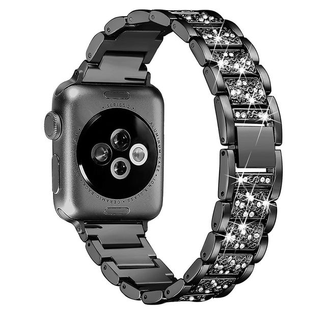 Stainless Steel Jeweled Bracelet Band For Apple Watch